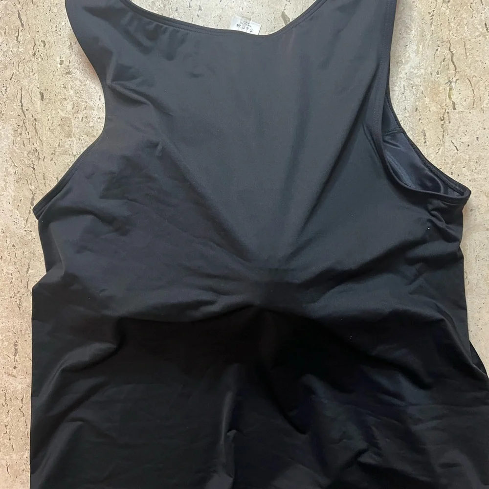 Land’s End 3 Piece Swim/ Athletic Outfit Black Size 22W Top/Skort/Shorts